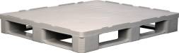 Паллет (поддон) пластиковый гигиенический cплошной на 5-ти полозьях, 1200х1000х160 мм, серый [IR 1210-5R-G] 
