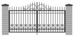 Распашные металлические ворота РВ-15, 4000x2000 мм