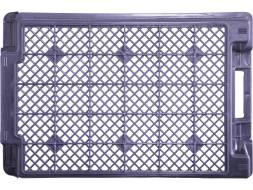 Ящик пластиковый с перфорированными стенками и дном, 600х400х250 мм, серый [125]