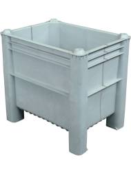 Крупногабаритный сплошной пластиковый контейнер BoxPallet, 600х800х740 мм, серый [11-060-ОА-ТН] 