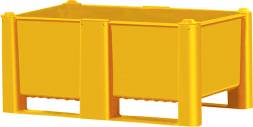 Крупногабаритный пластиковый контейнер сплошной BoxPallet, 1200х800х540 мм, желтый [11-080-LA (540)]