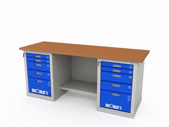 Верстак ДВК с 2 тумбами WOKER PRO 2505.2000