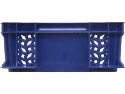 Ящик пластиковый сплошной, 400×300×120 мм, 10.6 л, синий [701.02.02]