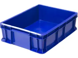 Ящик пластиковый сплошной, 400×300×120 мм, 10.6 л, синий [701.03.02]